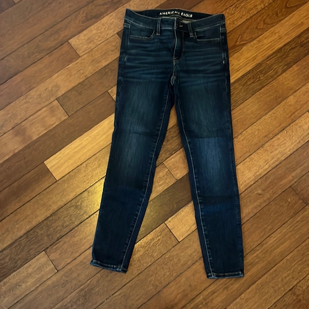 Dark blue jeans
